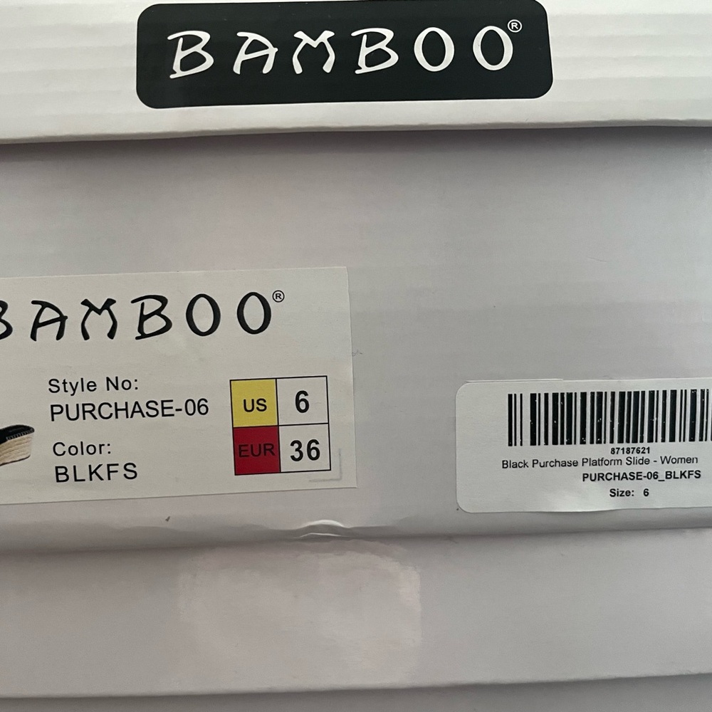 BAMBOO Black Espadrille Platform Sandals - Picture 6 of 6